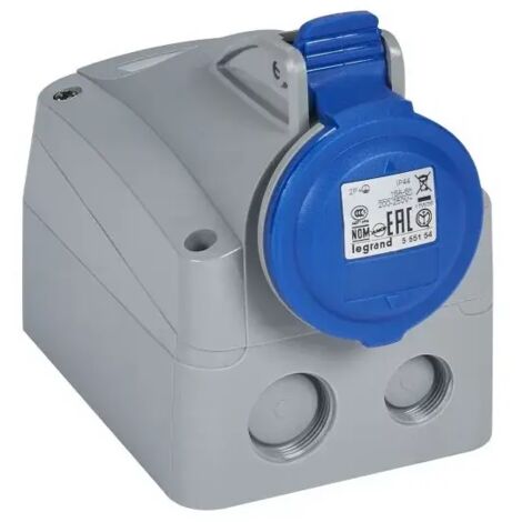 Legrand 555154 Surface-mounted socket p17 200/250V 16A 2P+E