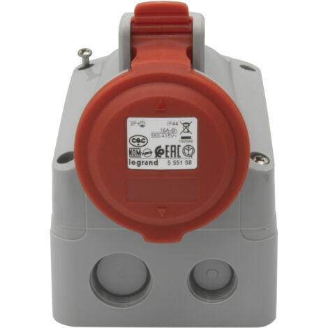 LEGRAND 555158  Prise supercompacte 16A 3P + TT 415V IP44