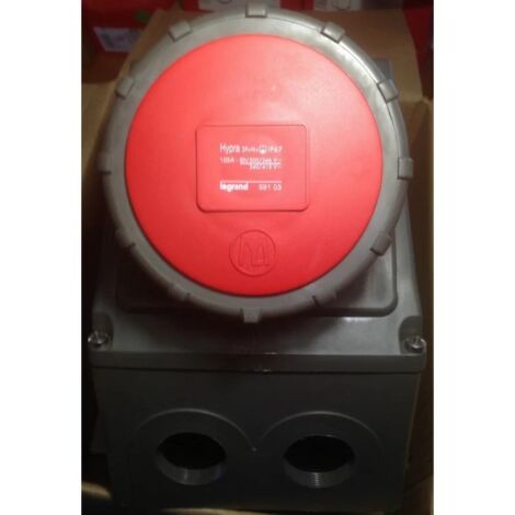 Legrand 59103 - Base portapresa da parete Hypra - IP66/67-125A-380/415V-3P+N+T
