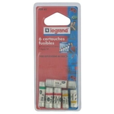 Legrand 6 Cartouches Fusibles Pour Tableau D'abonné Edf Sans Voyant