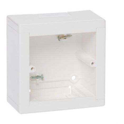 LEGRAND 636370  Caja cuadrada de superficie para la instalación de mecanismos universales en microcanal “DLPlus” IP20 88x88x44m