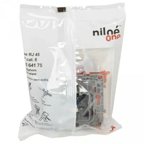 Legrand 664175 - Niloe one - Prise RJ 45 Niloé - cat 6 - FTP - Pur
