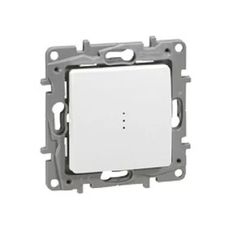 Legrand 664726 - Niloe one - Pulsante luminoso Niloé - 6A 250V - NO-NC - Puro