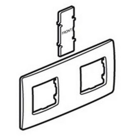 Legrand 665008 - Plaque 2 postes niloé - pour Boîte encastrement béton - pur