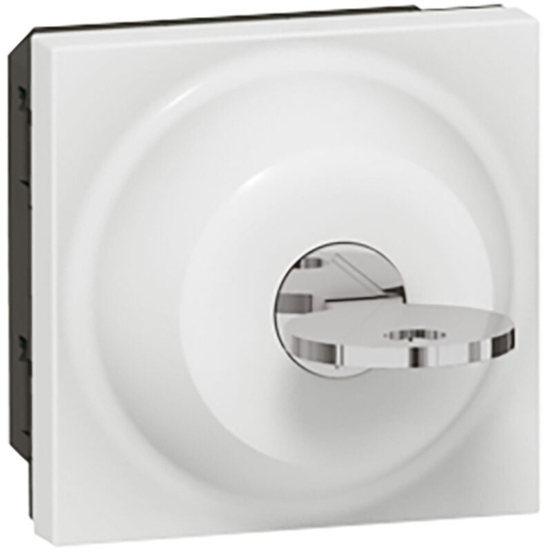 Interrupteur à clé ronis n°601 Mosaic 2 modules avec 3 positions par inverseur 6A 250V blanc Legrand 077073