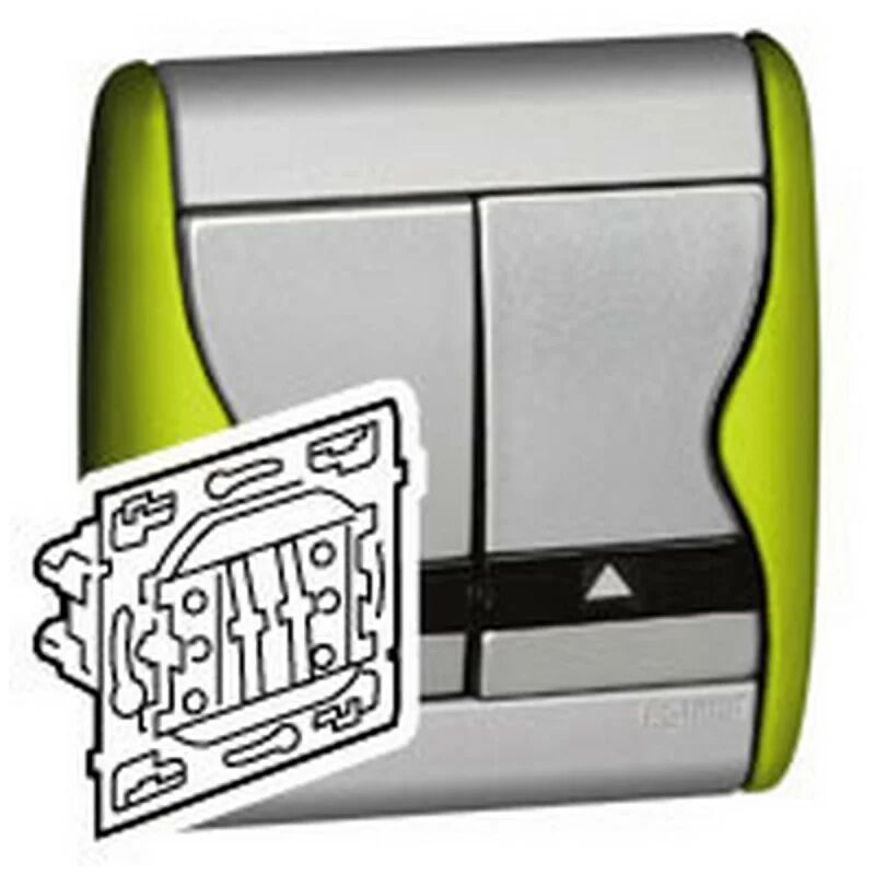 Legrand - 84022 - double Poussoir inverseur sagane Contact no+nf - 10 a