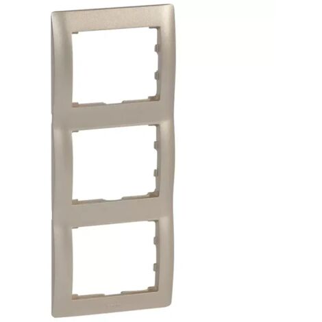 Legrand Abdeckrahmen 771407 3fach senkrecht titanium