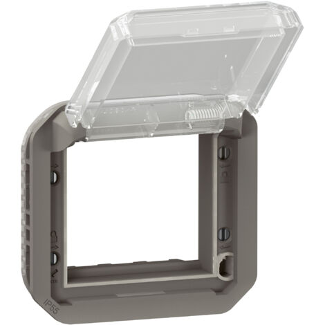 Legrand - Adaptateur Plexo pour Mosaic 2 modules à volet transparent - Anthracite