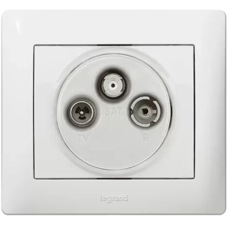 Legrand Antennenabdeckung 771089 TV 3-Loch ultraweiss