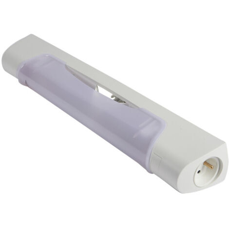Legrand – Applique murale Sarlam Prismaline S19 470mm – Prise intégrée 2P+T – Protection IP21 IK04 – Éclairage Linolite S19