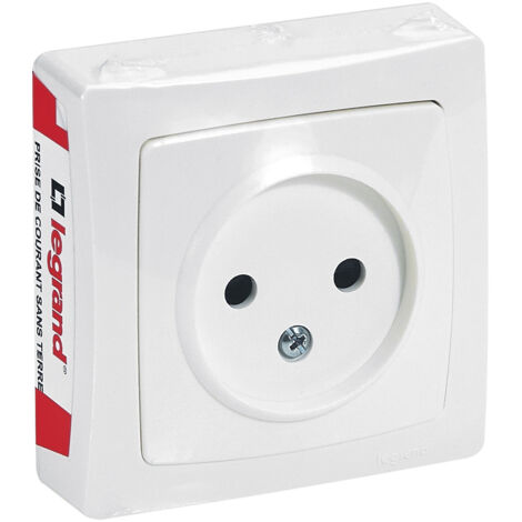 Legrand - Lot de 6 prises de courant 2P+T 16A complet - Mosaic - Blanc pas cher