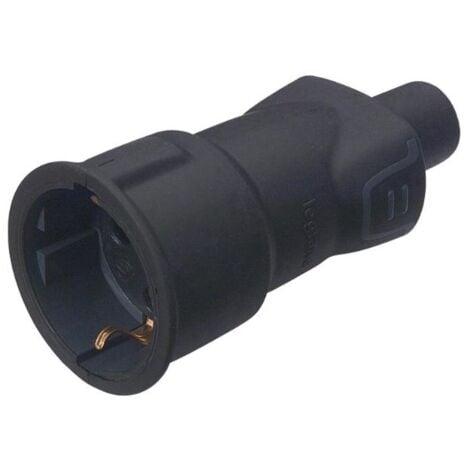 LEGRAND base 2p&43t 16a caucho gsb , Base 2P &43 T 16A Caucho negro de gran resistencia para usos severos Salida de cable recta.
