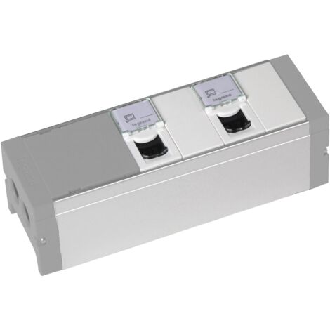Legrand – Bloc nourrice 2 prises RJ45 catégorie 6 FTP – Cuve aluminium – IP20 IK07 – Fixation sur mobilier – Usage intérieur