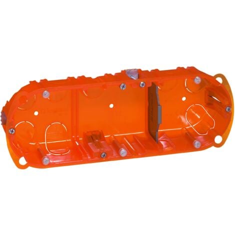 Legrand - Boîte à encastrer Batibox multimatériaux - 3 postes - Profondeur 40mm