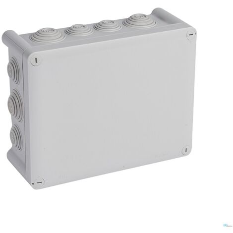Legrand – Boîte de jonction 92186 – 220 x 170 x 92 mm – IP55 IK07 – 14 entrées pour câbles 4 à 32 mm – Thermoplastique gris RAL 7035
