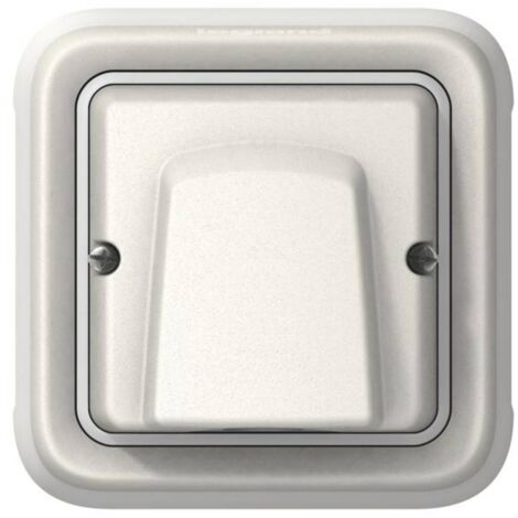 Sortie de câbles avec serre câble Plexo complet IP55 encastré gris (069848)