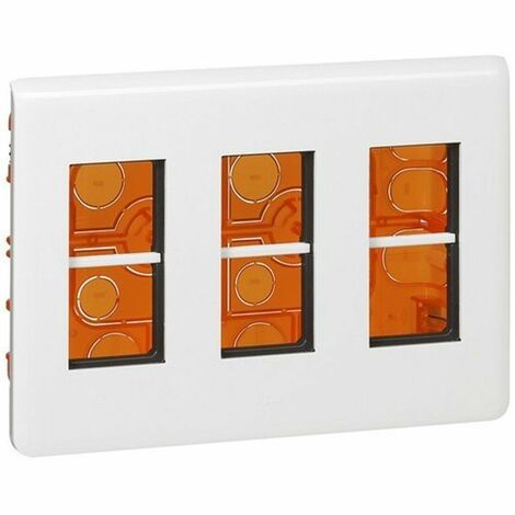 Legrand – Boîte d'encastrement mural Mosaic pour 3x4 modules – Profondeur 50mm – Entrées câbles 22 – Indice IP20 – 78873L