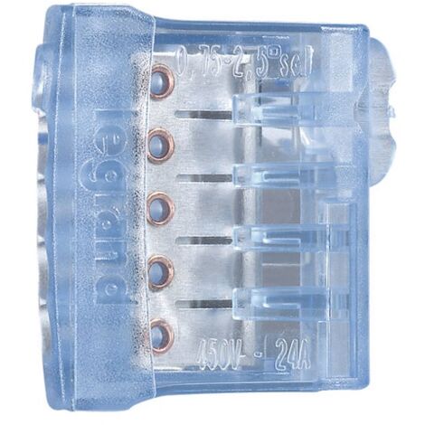 Legrand - Borne de connexion Nylbloc auto pour fils rigides - 9 bornes bleues pour 5 fils