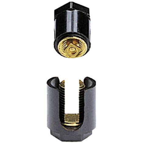 Legrand – Borne anti-cisaillement 2 x 50 mm² – Écrou 6 pans – Largeur passage câble 9,5 mm – Raccordement terre sans patte
