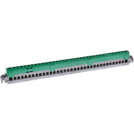 Legrand – Bornier de répartition isolé IP2X terre 2 connexions 6mm à 25mm – Longueur 276mm – 100A 400V~ – 4838