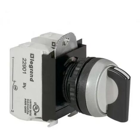 Legrand – Bouton tournant non lumineux à manette IP69 – 3 positions fixes – Commutateur multi-positions – Pour espaces confinés