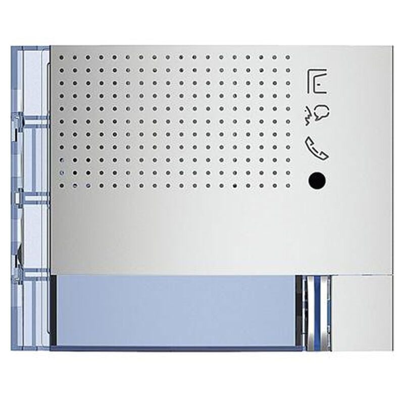 Frontal module phonique évolué 1 bouton sur colonne unique finition Allmetal 351111 - Bticino