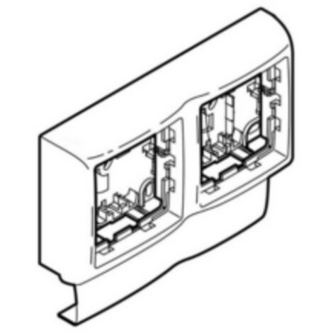 Legrand – Cadre double appareillage saillie pour moulure Keva 50x20mm – Blanc – Conçu pour intégration électrique esthétique – Compatible avec installations modernes