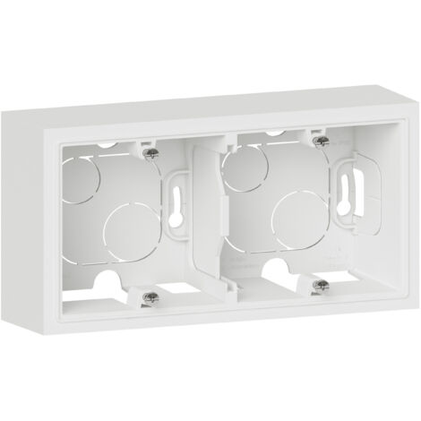 Legrand – Cadre saillie 2 postes dooxie finition blanc – Boîtier de protection pour prise électrique – Pour espaces confinés – Tension 230V