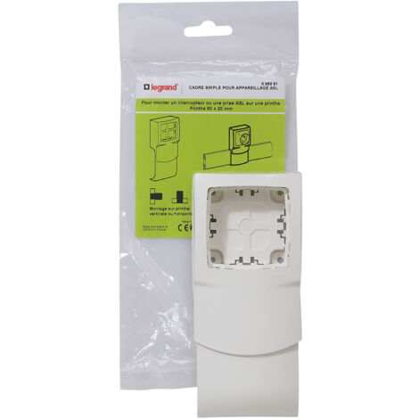 Legrand - Cadre simple pour appareillage apparent - Pour plinthe 80x20mm
