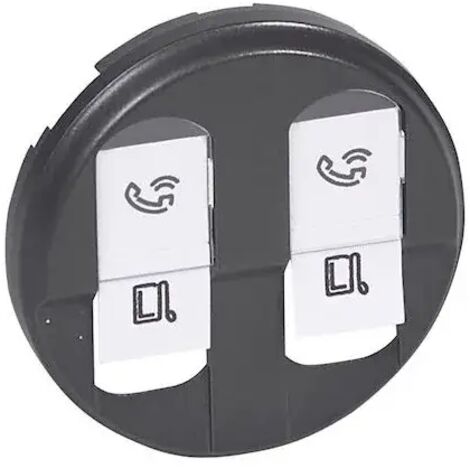 LEGRAND CÉLIANE ENJOLIVEUR PRISE RJ45 DOUBLE GRAPHITE - 067952