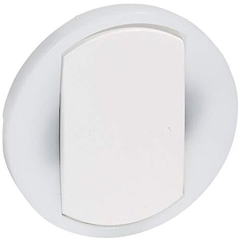 Enjoliveur Blanc pour poussoir et va-et-vient avec couronne lumineuse 10AX - doigt large