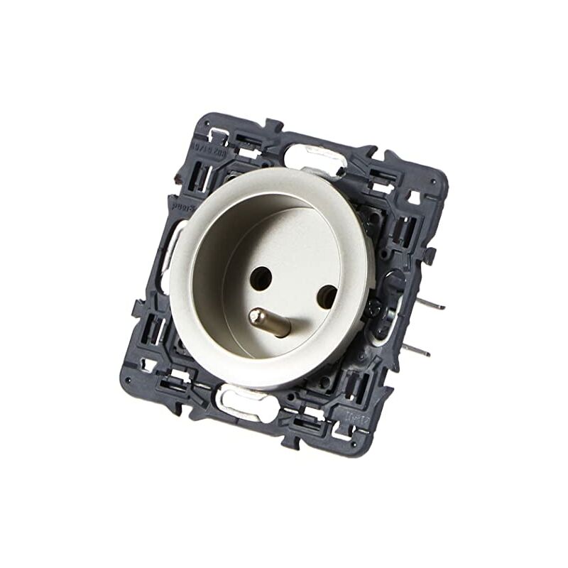 Legrand Celiane LEG99703 - Presa di corrente con terra 2P+T, a filo, da assemblare, colore: Bianco