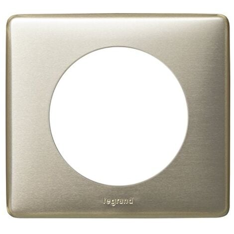 LEGRAND CÉLIANE PLAQUE MÉTAL ANODISÉ SIMPLE TITANE - 068901