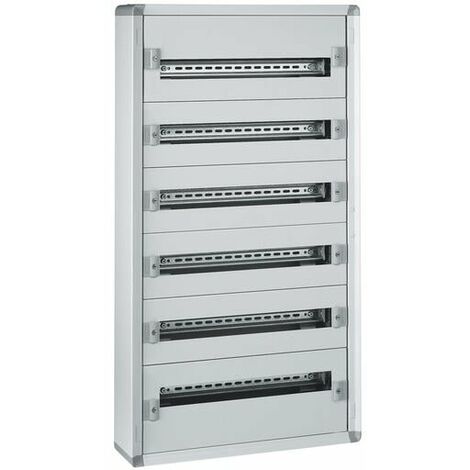 Legrand – Coffret distribution métal modulaire 6 rangées 1050x575x147mm – 144 modules – Montage en saillie – Acier IP43