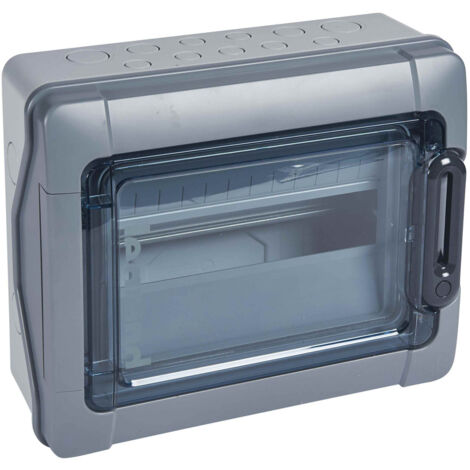 Legrand – Coffret électrique Plexo3 étanche IP65 – 1 rangée 12 modules – Résistant aux UV et aux chocs IK09 – Entrées de câbles défonçables