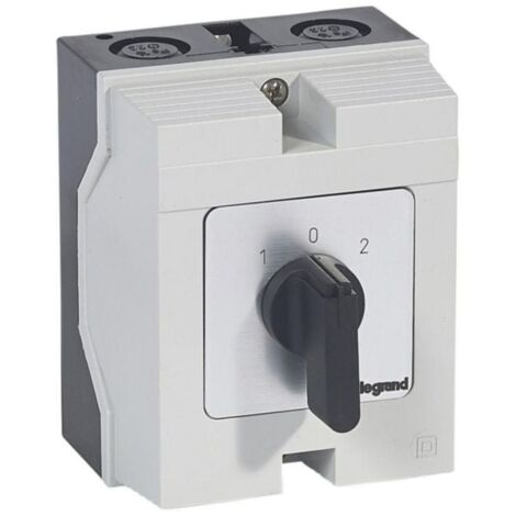 Legrand – Commutateur à cames inverseur 32A – Tension 690V – 2 pôles – IP65 – Boîtier 96x120mm – Manette/levier multi-positions