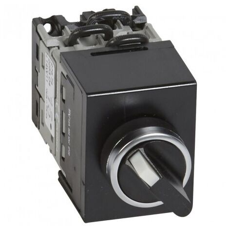 Legrand – Commutateur inverseur à cames 3P 16A IP40 – Fixation centrale Ø 22mm – Montage sur porte PR12 – 27574