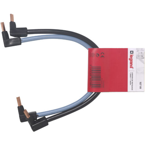 Legrand – Cordon de repiquage phase + neutre 10mm² – Longueur 270mm – Pour tableau électrique – 2 cordons inclus