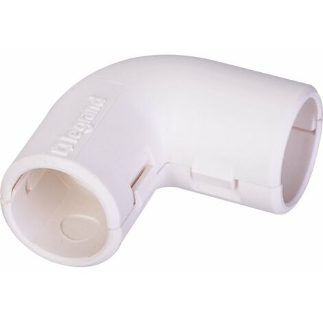 Legrand – Coude équerre 90° IP40 Ø16mm blanc RAL9010 antimicrobien – Étanchéité IP44 – Matériau ignifugé – Compatible conduits rigides 16mm