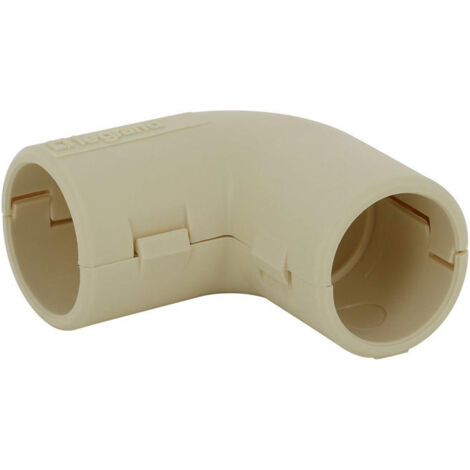 Legrand – Coude équerre 90° IP40 diam. 16mm – Finition sable RAL1015 – Ignifugé et antimicrobien – Accessoire pour conduits rigides