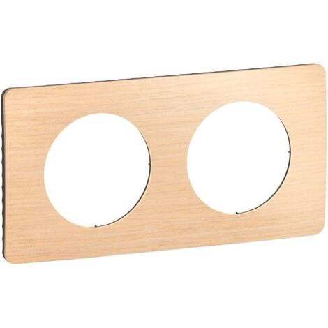 Legrand CP1402 Plaque de finition Céliane 2 postes - Hêtre