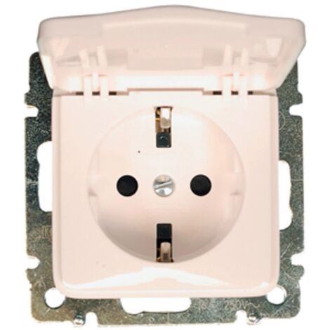 Legrand Creo ultrablanc montage combiné prise Schuko, volet
