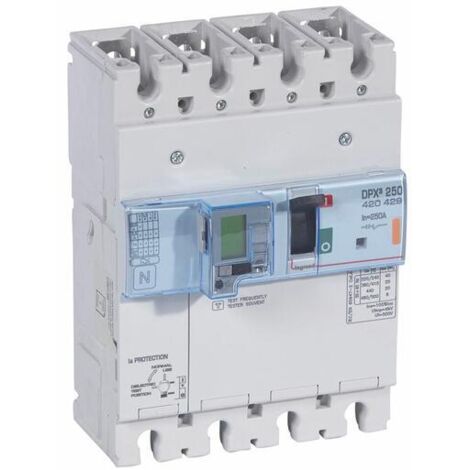 Legrand – Disjoncteur différentiel 250A – 25kA à 400V – 4 pôles – Raccordement à vis – Protection IP30 pour installations sécurisées