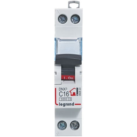 Legrand - Disjoncteur Phase + Neutre - 16A - bornes à vis - 1 module