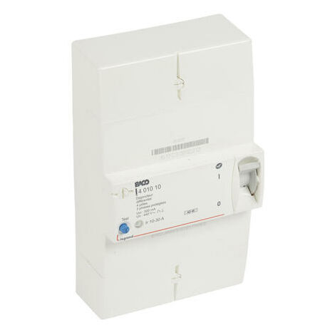 Legrand – Disjoncteur tétrapolaire différentiel 500mA instantané – 30A – Protection contre surcharges et courts-circuits – Agréé NF C 62-411