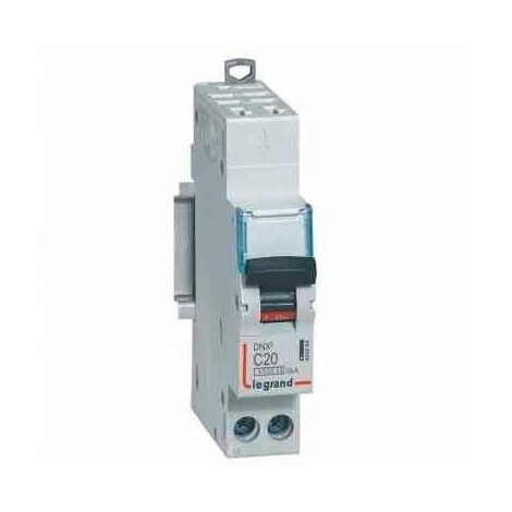 Legrand – Disjoncteur unipolaire 20A courbe C 6kA – Connexion automatique et à vis – Pour installations résidentielles et tertiaires