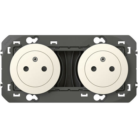 LEGRAND Double prise avec terre Dooxie, LEGRAND, blanc