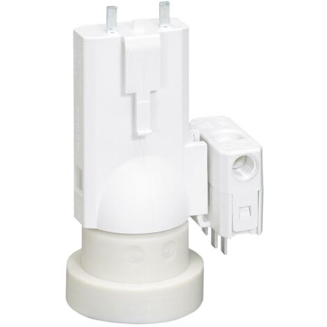 Legrand – Douille E27 provisoire pour fiche DCL détachable – Puissance 75W – Intensité 4A – Montage à clipsage – Matériau plastique blanc