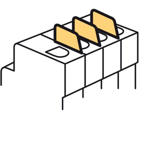 Legrand – Élément d'espacement passe-fil 0,5 module – Pour câbles modulaires – Limite l'échauffement – 406307