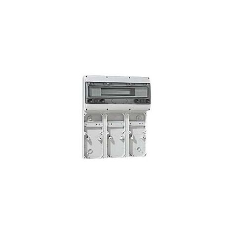 Legrand – Embase P17 501x405mm rail 20 modules jusqu'à 9 prises 16A – IP66 pour plastron 280x125mm – Coffret P17 57704
